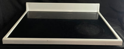 31721305W Whirlpool Range Used White Glass Top Assembly