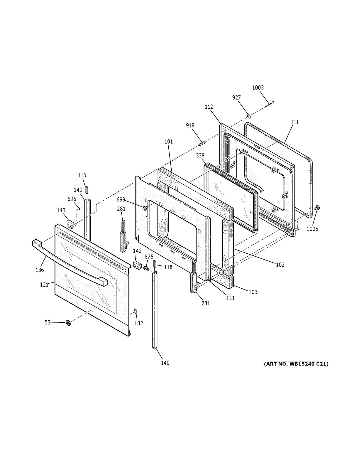 JB645RK6SS door diagram