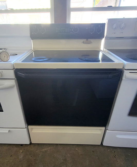 Used Reconditioned Almond Glass Top GE Electric Range