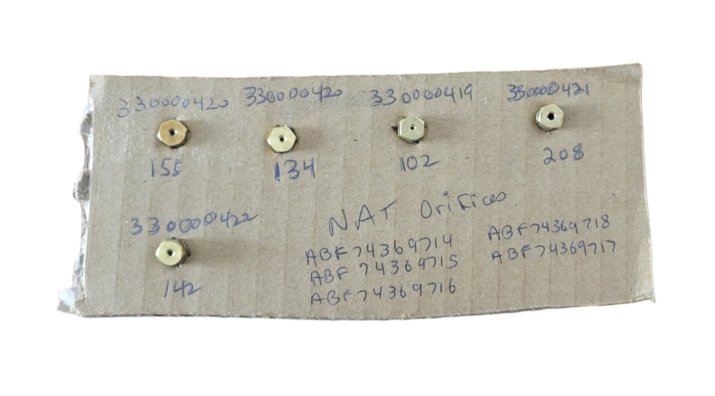 LSGL5833F/00 LG Range NAT Orifice Set of Five New