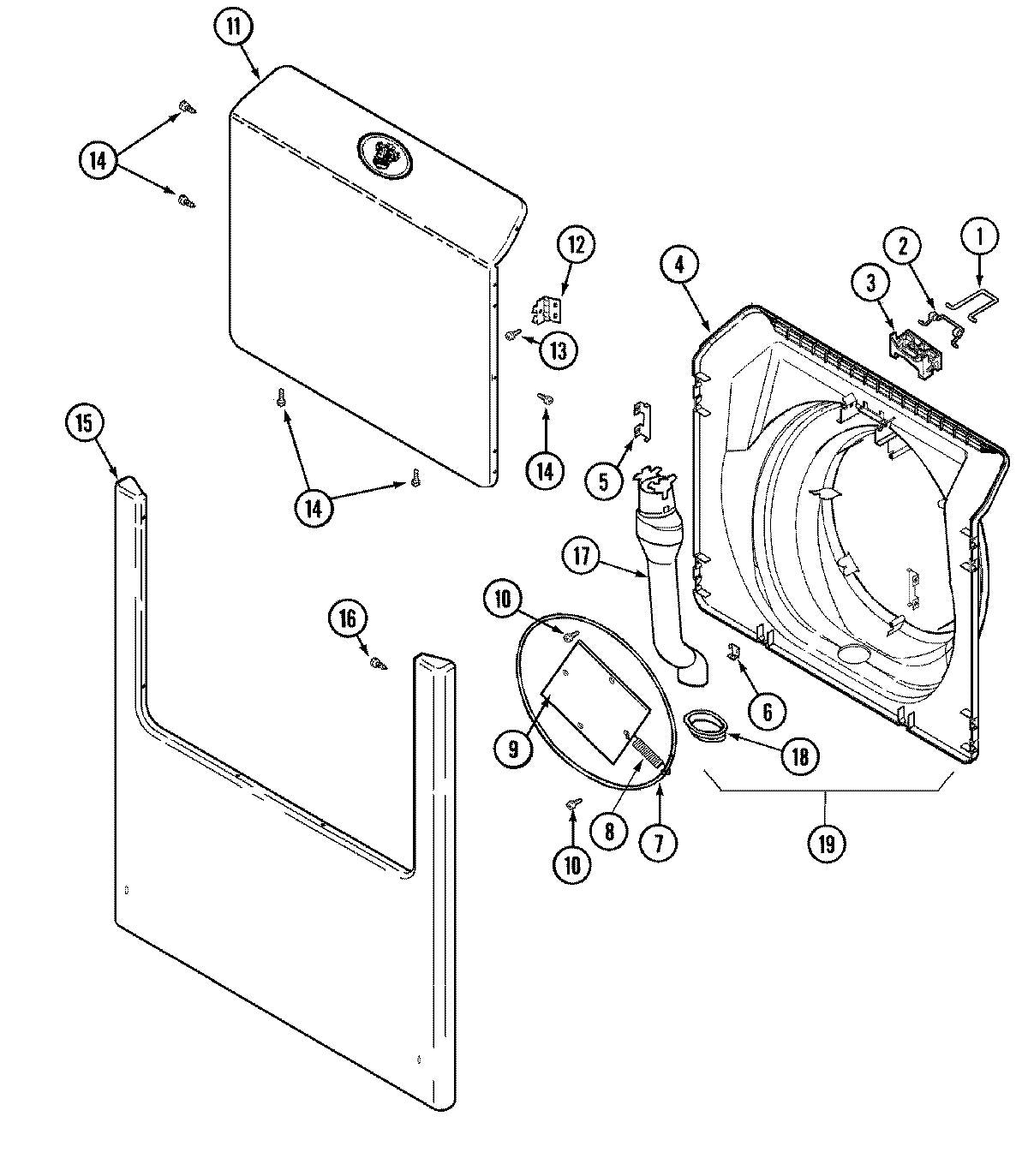 MAH4000AWW_door_front_panel_diagram_96590d36