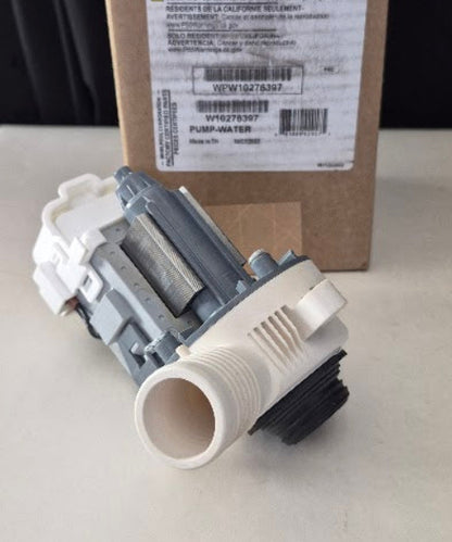New Genuine OEM Whirlpool Maytag washer drain pump WPW10276397 in original packaging 3