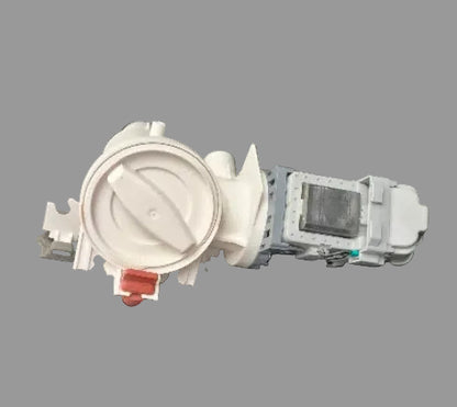 New aftermarket Whirlpool Duet washer drain pump assembly 280187 complete with housing for front-load washing machines.