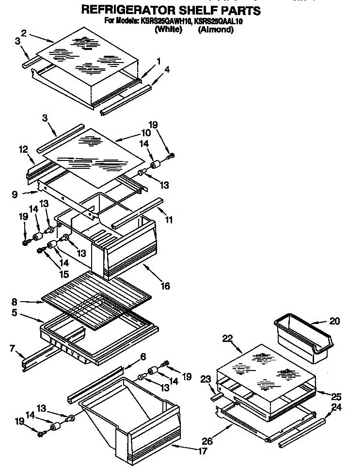 2161893 KitchenAid Refrigerator Used OEM Crisper Drawer