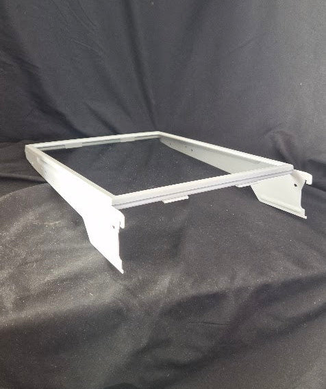OEM GE refrigerator cantilever glass shelf WR32X10049 back