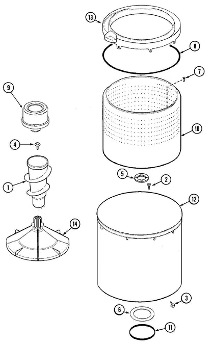 PAV3300AWW_tub_diagram