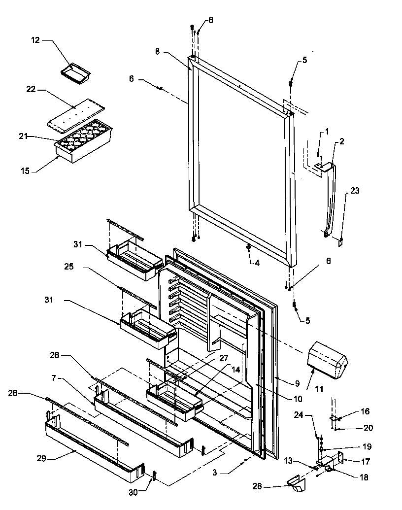 THI21S3W_Ref_Door_Assm