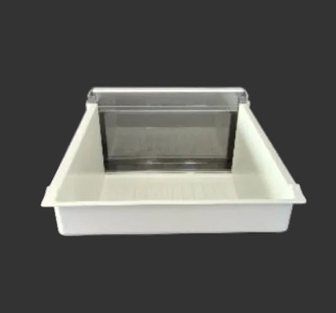 Used Frigidaire refrigerator meat pan drawer 5303288968 with front cover 5303317753