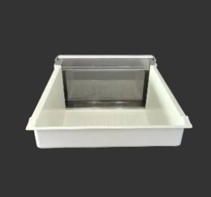 Used Frigidaire refrigerator meat pan drawer 5303288968 with front cover 5303317753