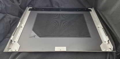 Used Genuine OEM Wolf range stainless steel oven door outer panel skin part 829068 measuring 29-7/8 by 22-1/4 inches 3