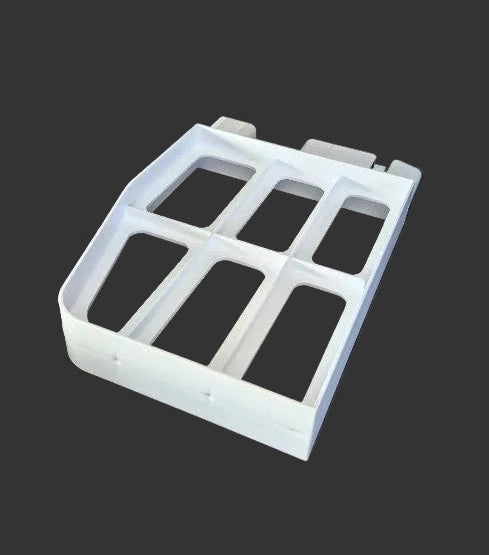 Used OEM Criterion refrigerator and freezer drawer pan glass cover frame 30114-0151400-00 for select Criterion and Midea models support 2