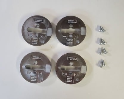 W10850042 Whirlpool Range Stainless Burner Knob Bezel Set