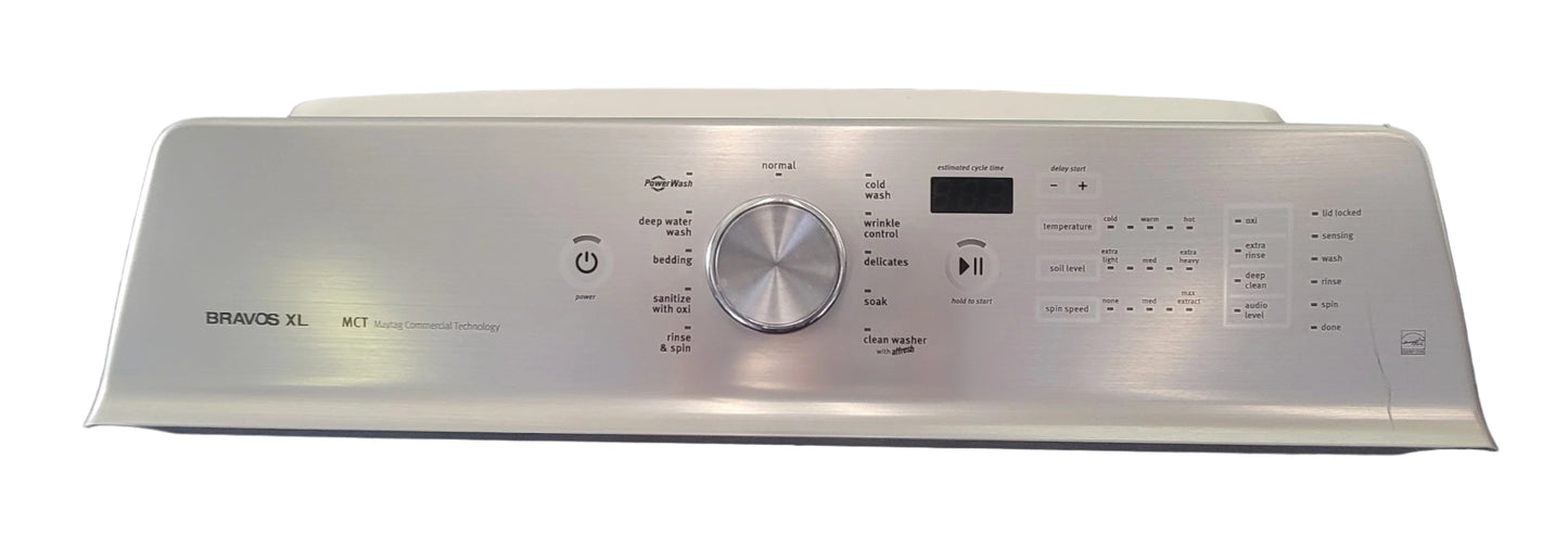 W11112656 Whirlpool Maytag Bravos Washer White Control Panel