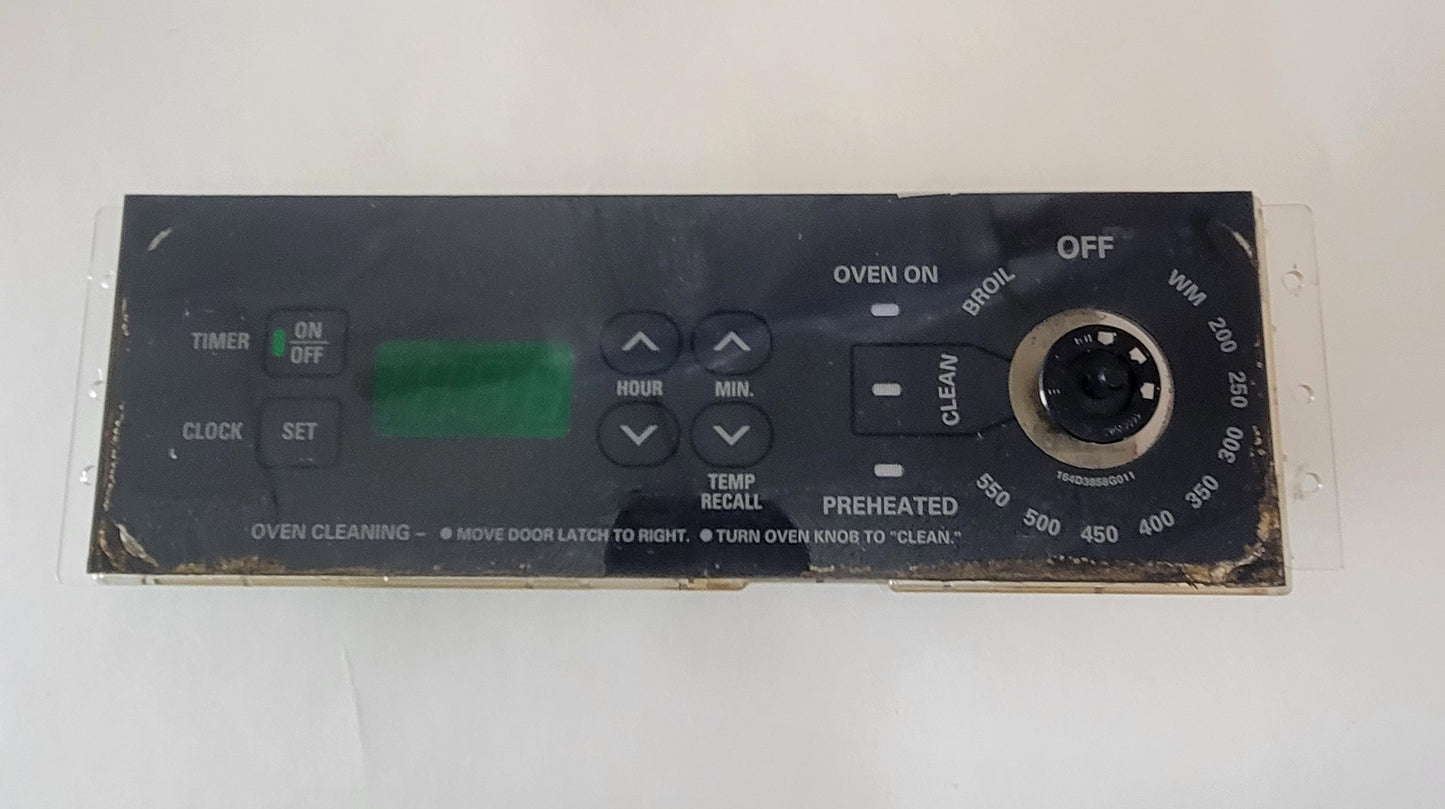 WB27T10110 GE Range Black Oven Clock Control