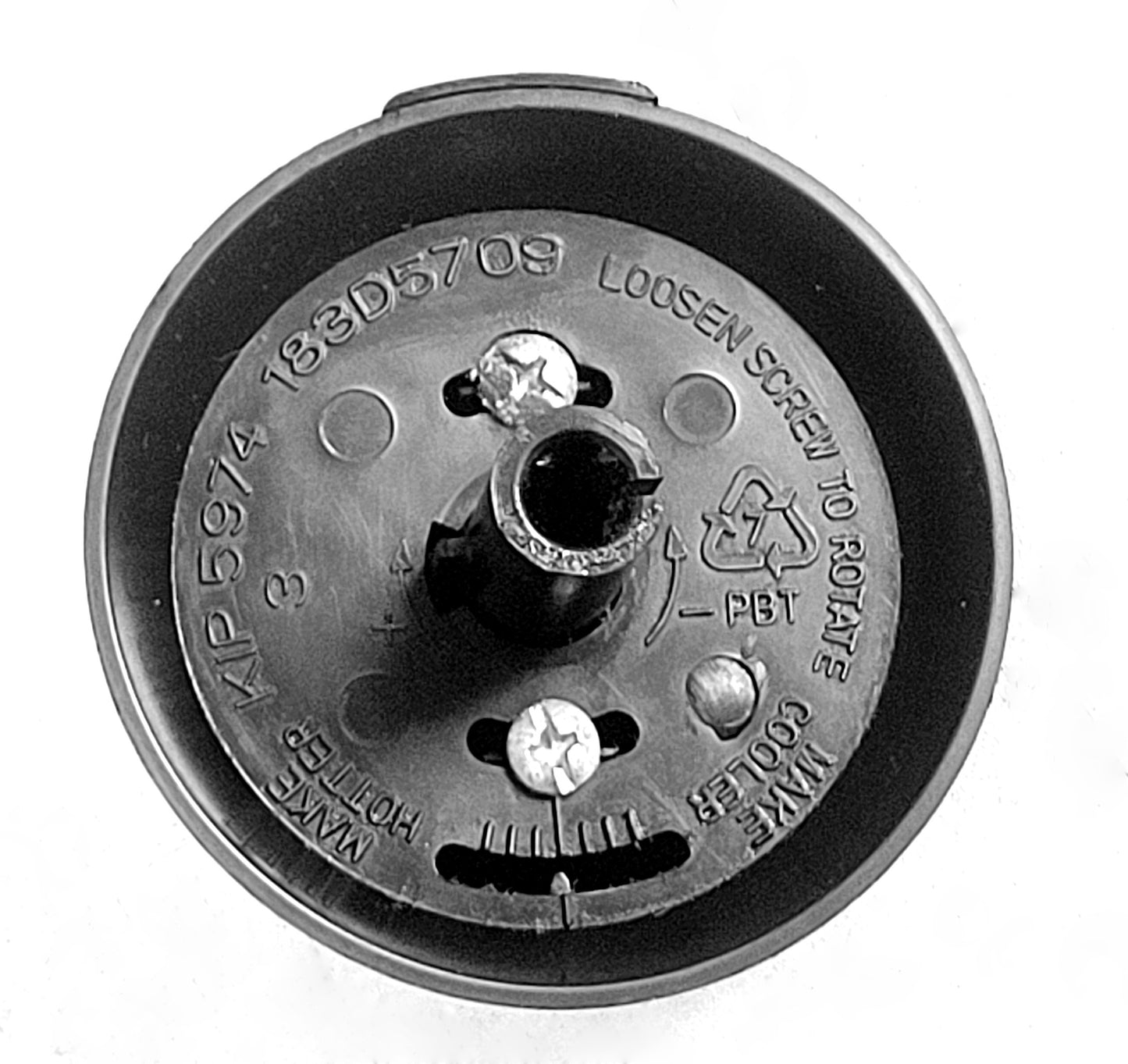 WB3k10037 GE Range Black Oven Thermostat Knob