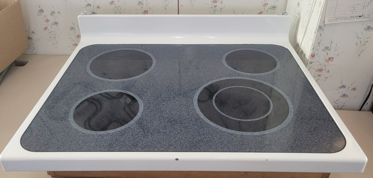 WB62T10026 GE Range Glass White Stove Cook Top