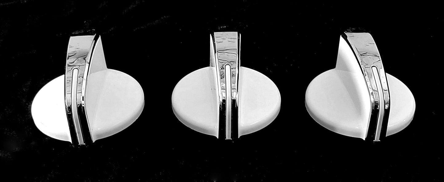 WE01X22617 GE Washer Dryer White Selector Knob Set 3