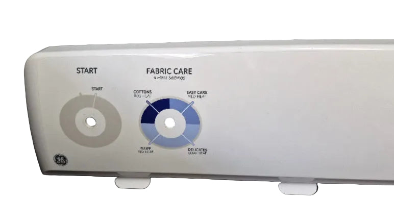 WE19M1490 GE Dryer White Back Splash Timer Panel Used OEM 3