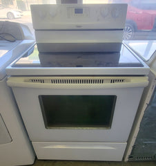 Used Reconditioned Whirlpool White Glass Top Electric Range