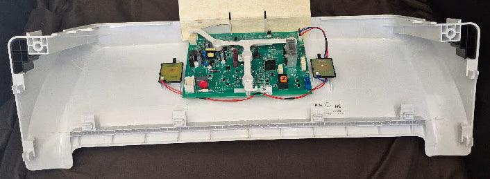 WH13x37378 GE Washer White Control Panel Backsplash Used OEM 2