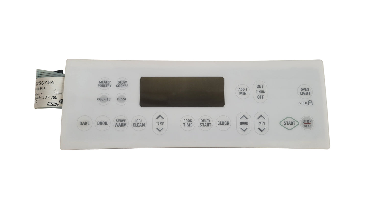 WP9756706 Whirlpool Range White Membrane Switch