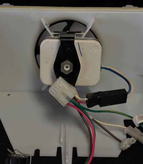 OEM Whirlpool refrigerator evaporator fan motor WPW10236142 back