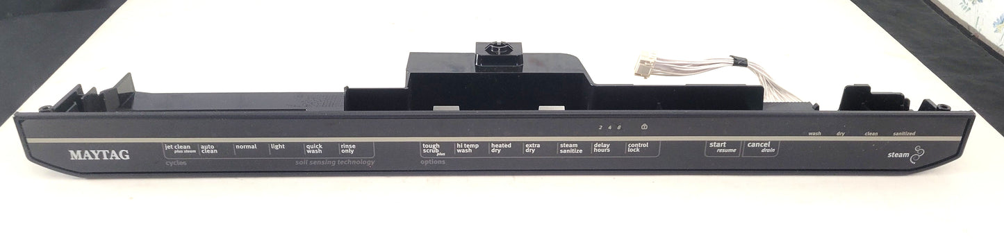 WPW10475779 Maytag Dishwasher NEW Black Control Panel
