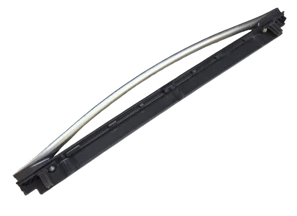Stainless steel Whirlpool oven door handle with cosmetic wear