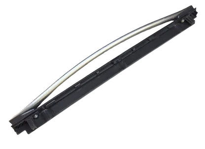 Stainless steel Whirlpool oven door handle with cosmetic wear
