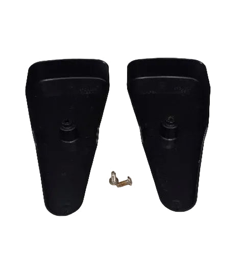 WR02x11482 GE Refrigerator Black Upper Door Hinge Cover Set Used OEM 2
