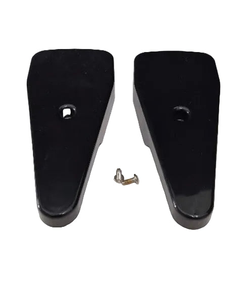 WR02x11482 GE Refrigerator Black Upper Door Hinge Cover Set Used OEM 3