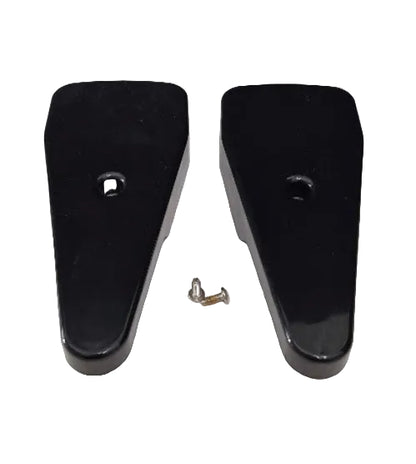 WR02x11482 GE Refrigerator Black Upper Door Hinge Cover Set Used OEM 3