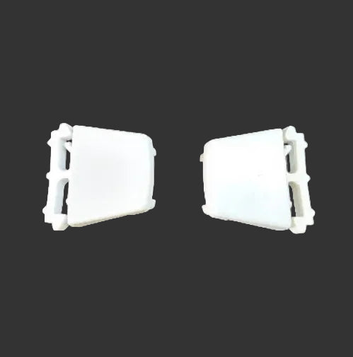 WR2X6883 WR2X6882 GE Freezer Front Shelf End Caps Set of Two Used OEM