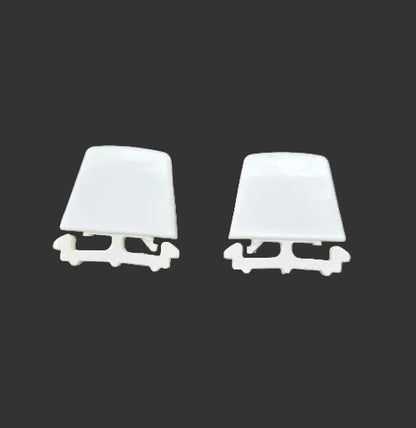 WR2X6883 WR2X6882 GE Freezer Front Shelf End Caps Set of Two Used OEM 2