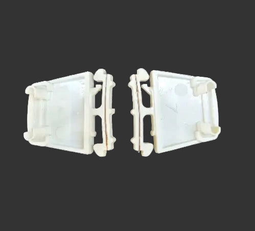 WR2X6883 WR2X6882 GE Freezer Front Shelf End Caps Set of Two Used OEM 3