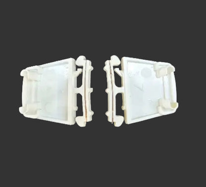 WR2X6883 WR2X6882 GE Freezer Front Shelf End Caps Set of Two Used OEM 3