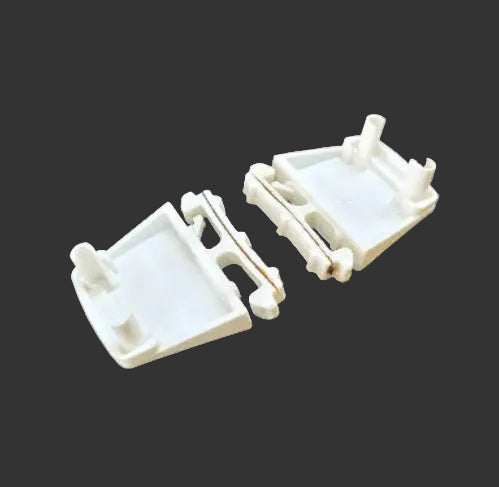 WR2X6883 WR2X6882 GE Freezer Front Shelf End Caps Set of Two Used OEM 4