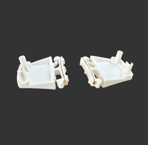 WR2X6883 WR2X6882 GE Freezer Front Shelf End Caps Set of Two Used OEM 5