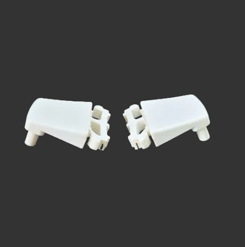 WR2X6883 WR2X6882 GE Freezer Front Shelf End Caps Set of Two Used OEM 6