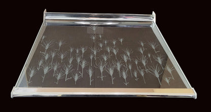 WR71X1650 GE Refrigerator Wheat Pattern Glass Shelf