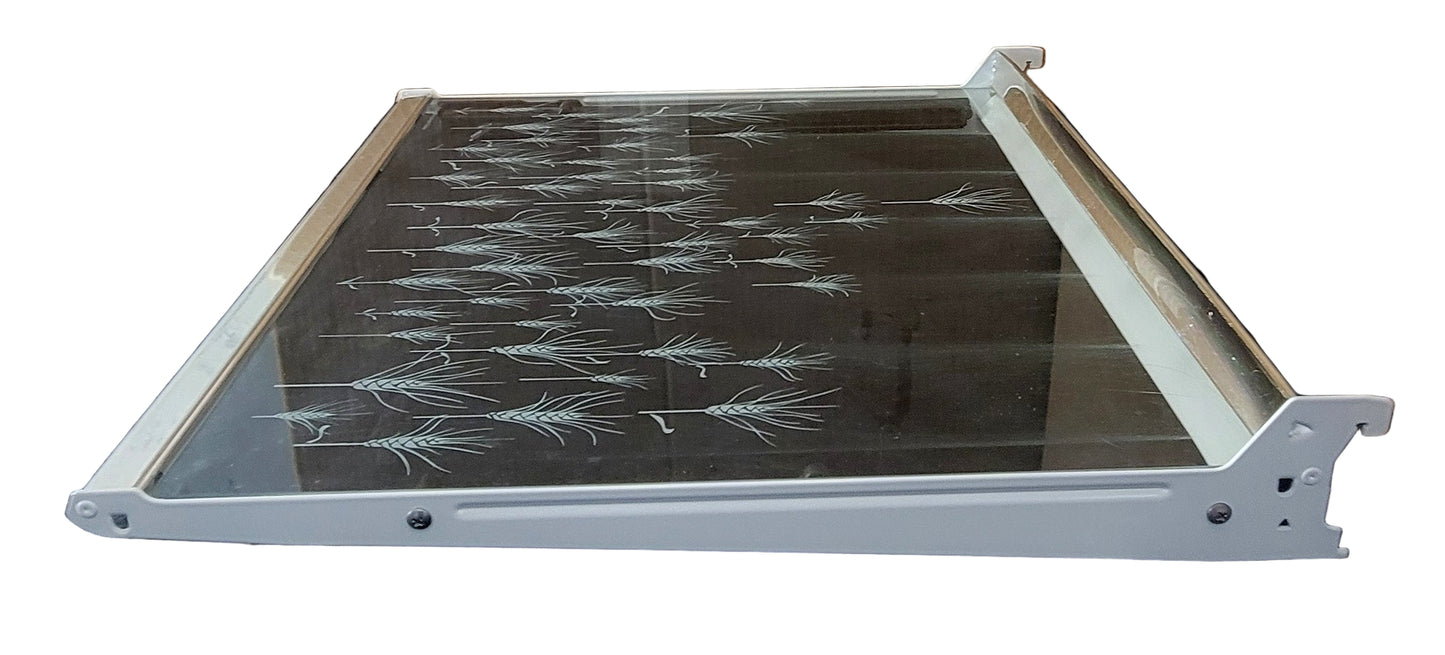 WR71X1651 WR71x1516 GE Refrigerator Glass Meat Pan Shelf
