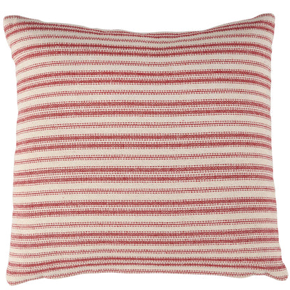Red Stripe Christmas Cotton Throw Pillow | Holiday Décor