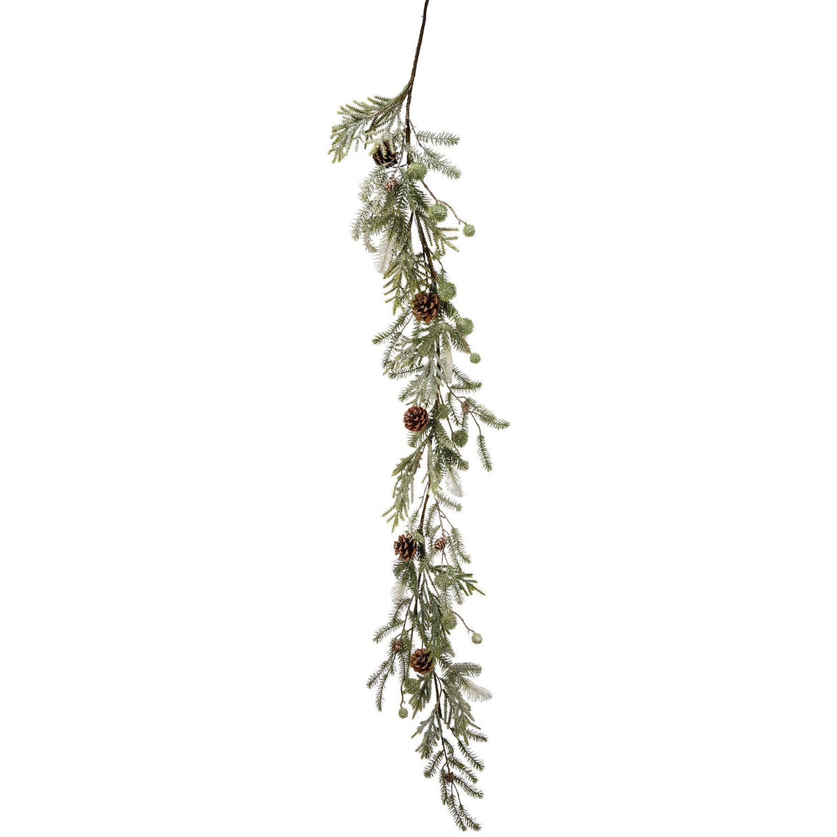 Glittered Evergreen & Pinecone Christmas Garland | Holiday Décor
