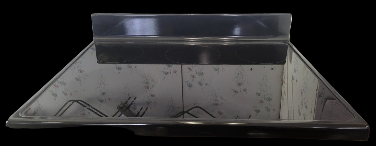W10336323 Whirlpool Range Black Glass Main Cooktop