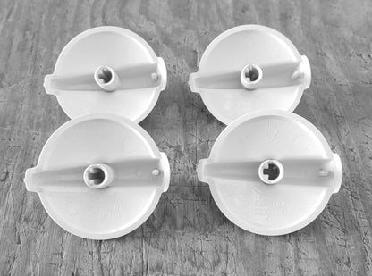 WB03k10218 GE Range White Burner Knob Set of Four