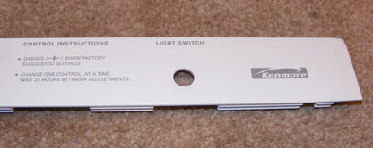 1110707 Escutcheon Control Label