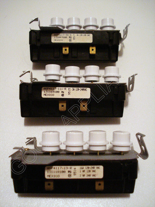 131047600 131169100 131118100  Frigidaire Washer Switch Set