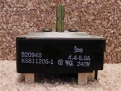 320945 6" Whirlpool Range Burner Switch