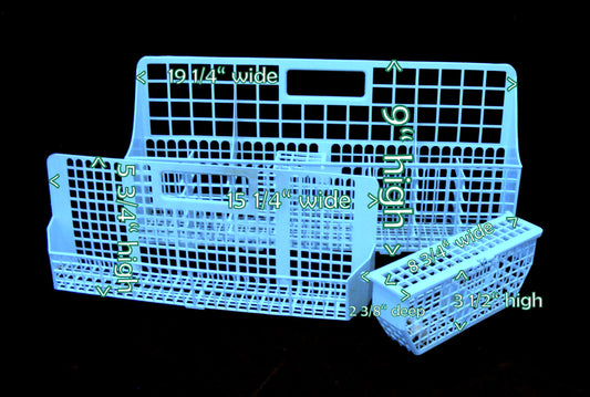  Dishwasher Blue Silverware Basket Set measurements