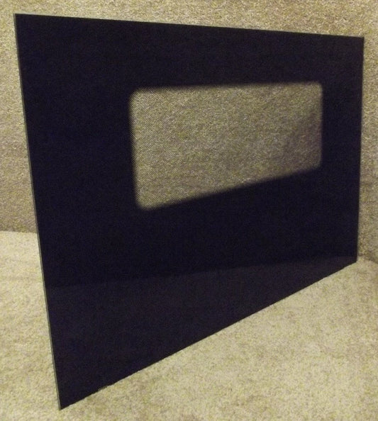 black oven door glass